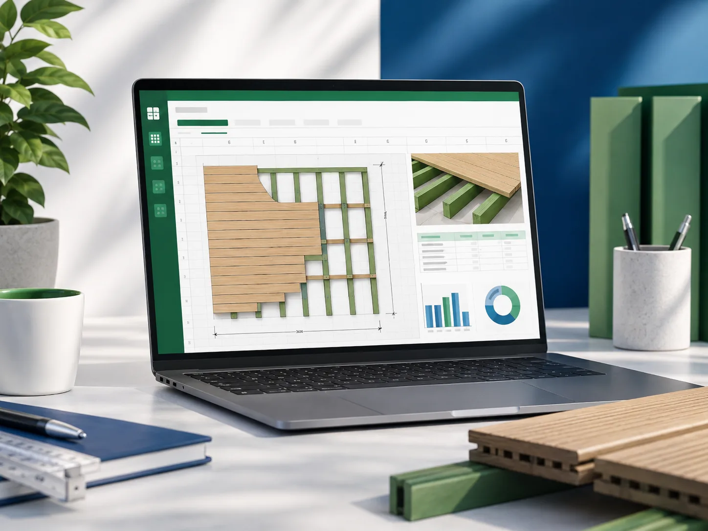 Application Excel pour le calepinage et la pose de deck