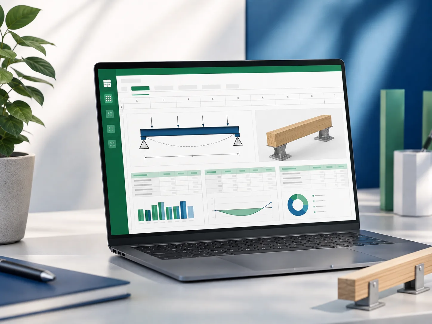 Application Excel pour le calcul de panne sur deux appuis à l’Eurocode
