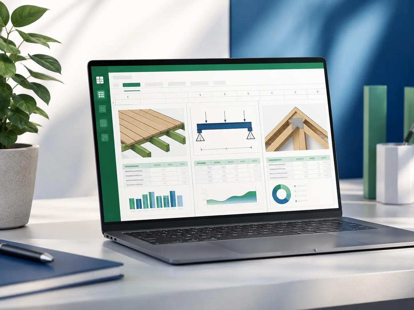 Applications Excel Dev’Solutions pour le calepinage de deck, le calcul de panne et l’étude de raccord de comble