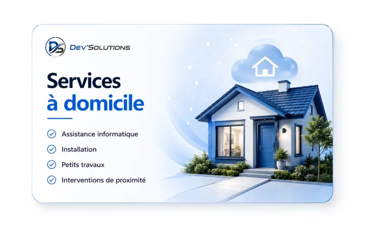 Services à domicile : assistance informatique, installation, petits travaux et interventions de proximité