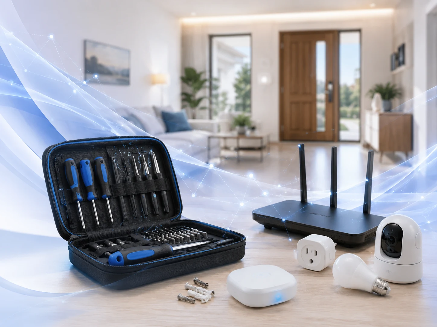 Outils, routeur et équipements connectés dans une maison