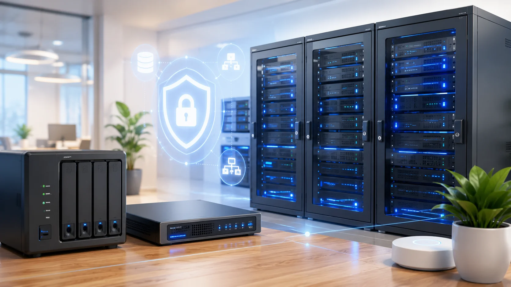 Serveurs, stockage NAS et infrastructure informatique sécurisée